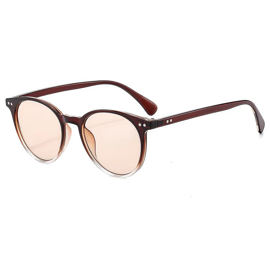 Simple Style Color Block Pc Round Frame Full Frame Women's Sunglasses