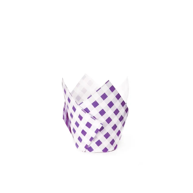 Simple Style Plaid Paper Anti-oil paper cake cups