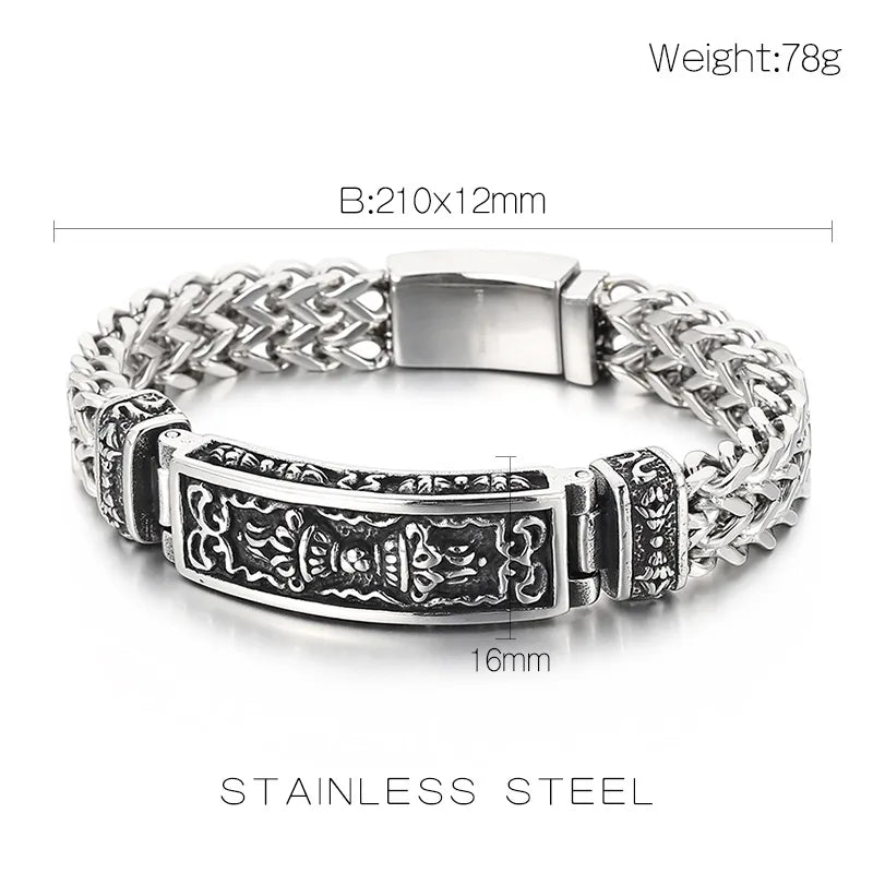 hip-hop geometric titanium steel stripe bracelets 1 piece