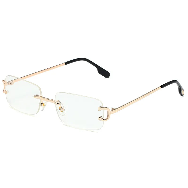 Simple Style Solid Color Pc Square Frameless Glasses
