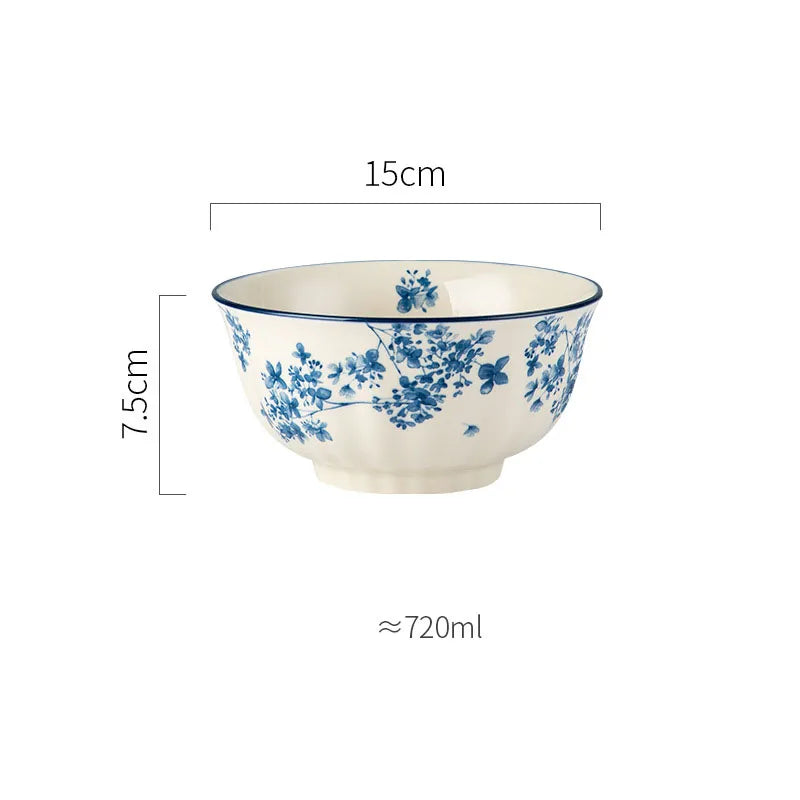 Chinoiserie Pastoral Flower ceramics Tableware 1 Piece