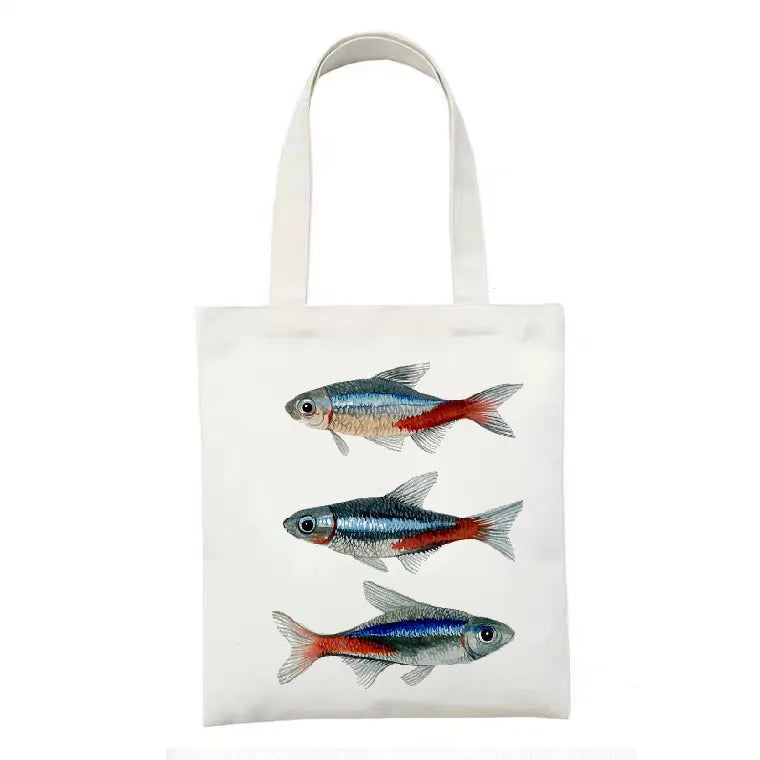 women's simple style artistic animal mushroom butterfly shopping bags