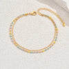 Wholesale Jewelry Vacation Beach Tropical Geometric Copper 18K Gold Plated ceramics Anklet
