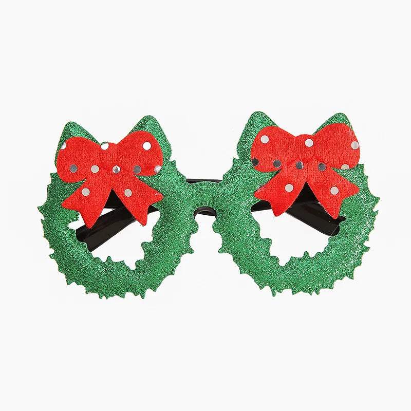 New Christmas Hairband Glasses Frame Halloween Valentine's Day Glasses Santa Claus Glasses Party Christmas