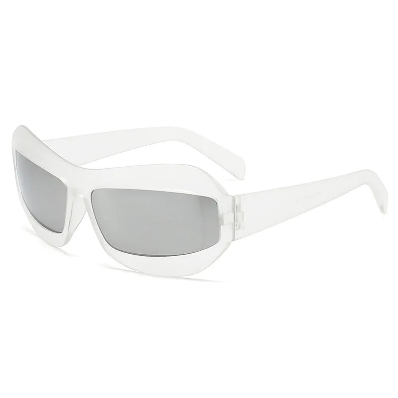 streetwear color block ac special-shaped mirror full frame men's sunglasses