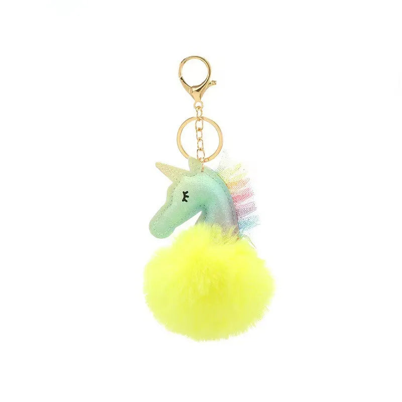 simple style color block alloy women's keychain