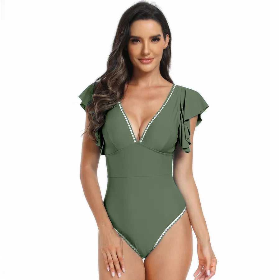 Women's Classic Style Solid Color 1 Piece One Piece Swimwear