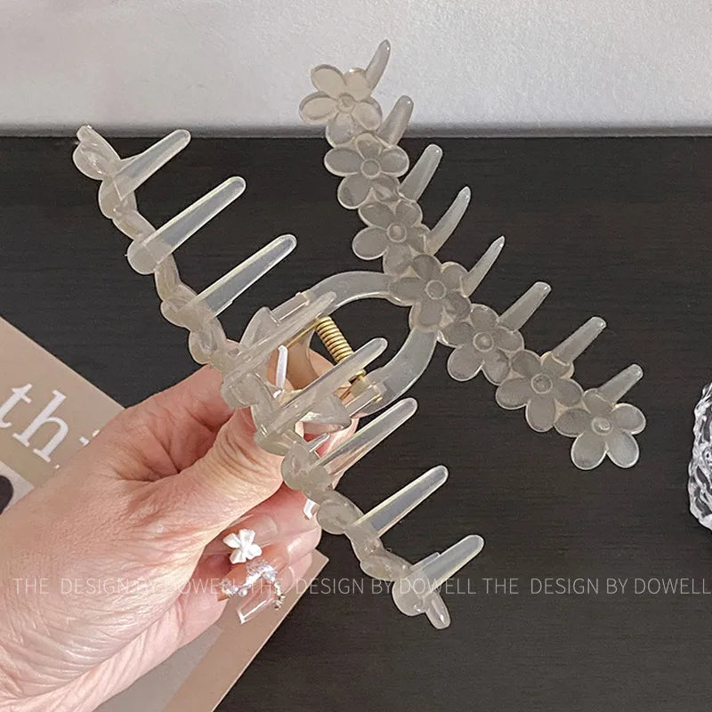 ig style flower resin hair claws