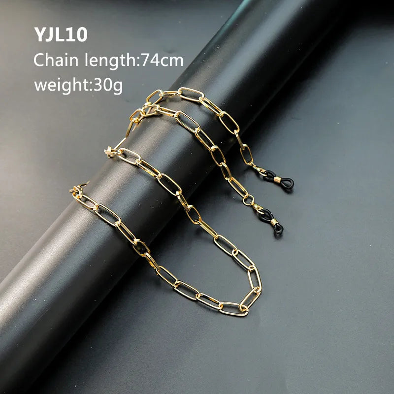 ins Crystal Shell Pearl Glasses Chain Fine Glasses Lanyard Chain Tassel Jewelry Necklace Anti-slip Chain