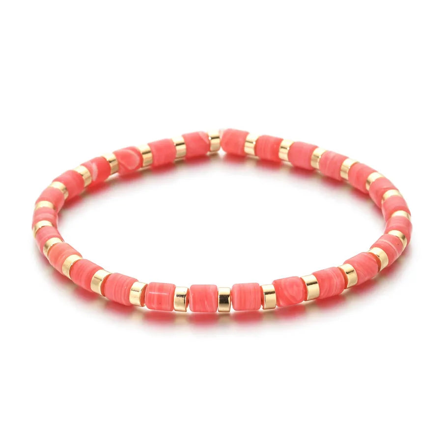 Ethnic Style Geometric natural stone Agate Beaded Chain Bracelets In Bulk