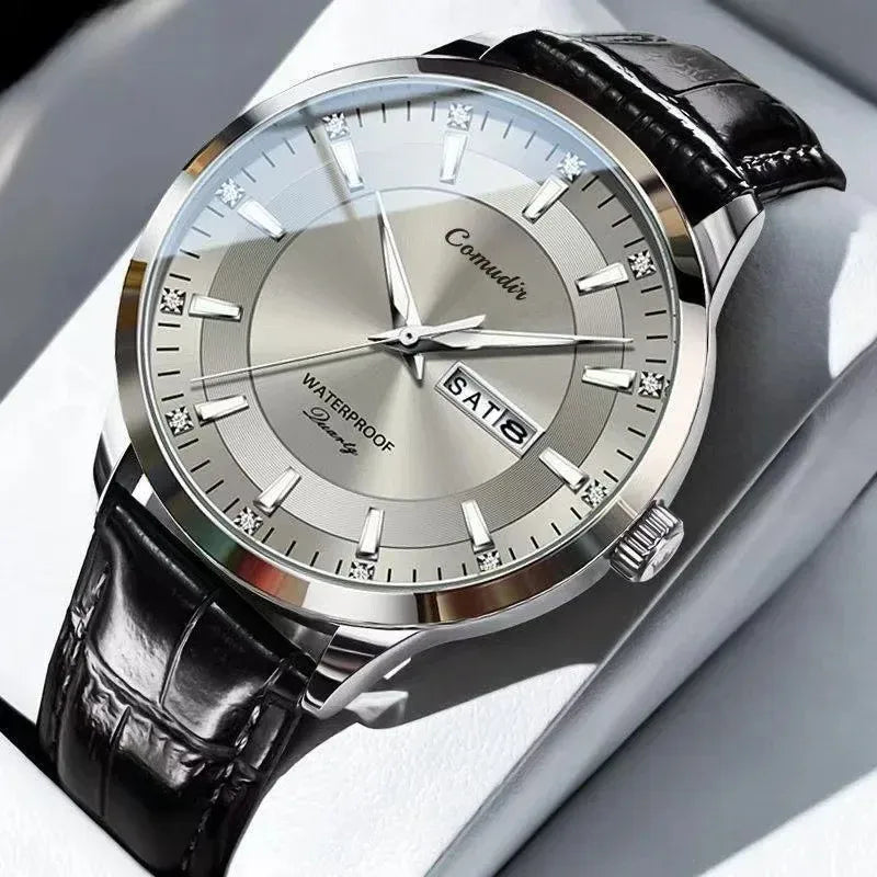 Full-automatic fake mechanical watch men's watch men's hollow waterproof tide luminous double calendar trembles fast hand a generation of hair