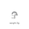 1 Piece Eyebrow Studs Hip-Hop Punk Geometric Ghost Stainless Steel Copper Epoxy Plating Rhinestones Zircon