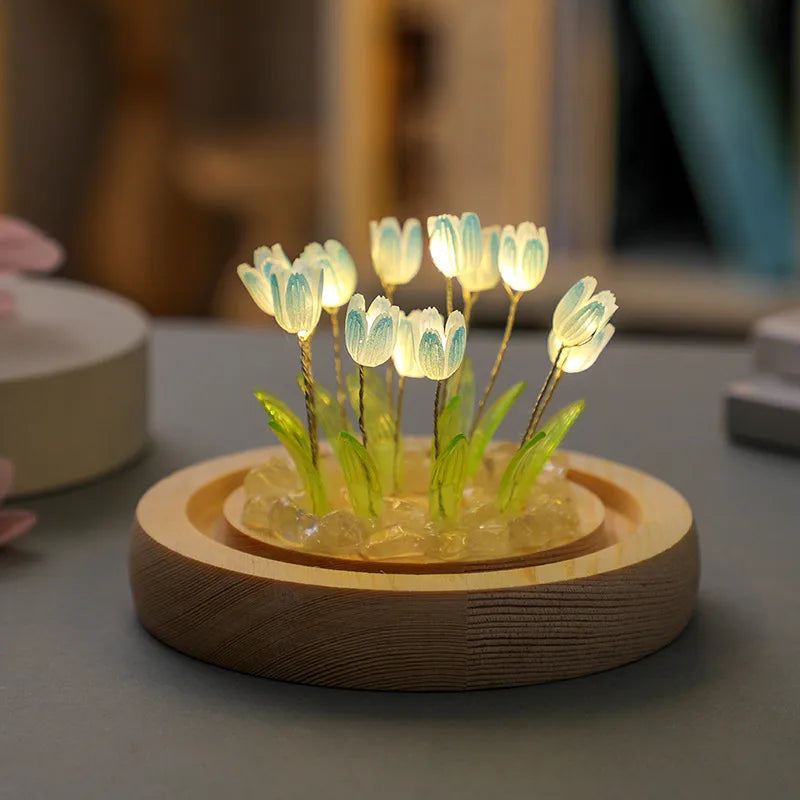 casual romantic floral glass artificial decorations