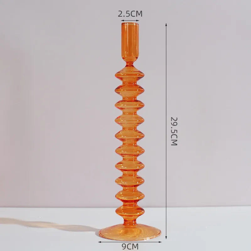 creative simple glass candlestick vase crafts living room and b & b table decoration dried flower arrangement
