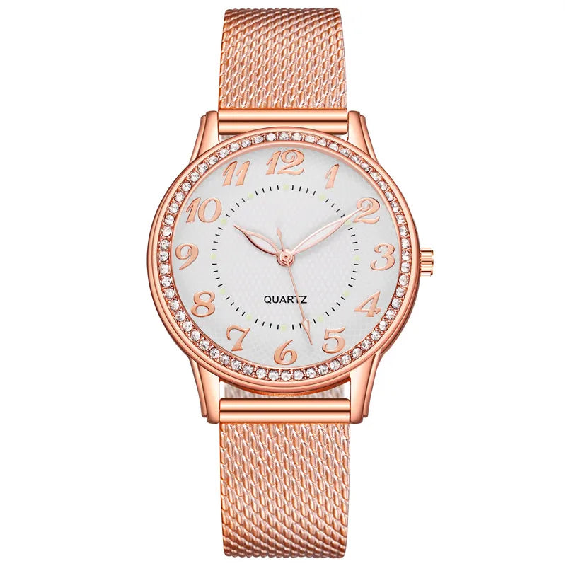 Casual Solid Color Buckle Quartz Women's Watches