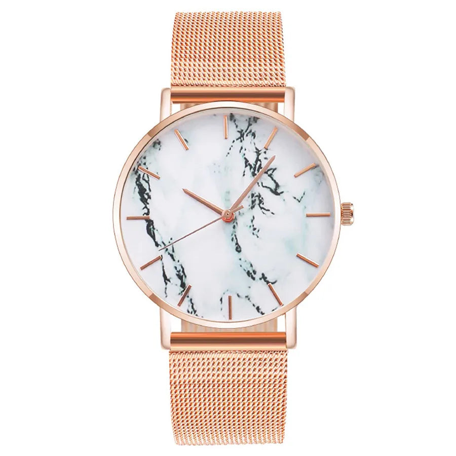 fashion solid color buckle quartz women's watches