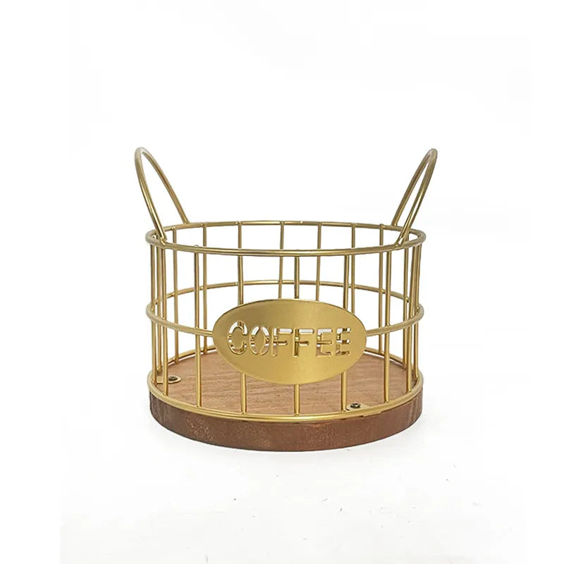 Casual Classical Solid Color Iron Coffee Basket