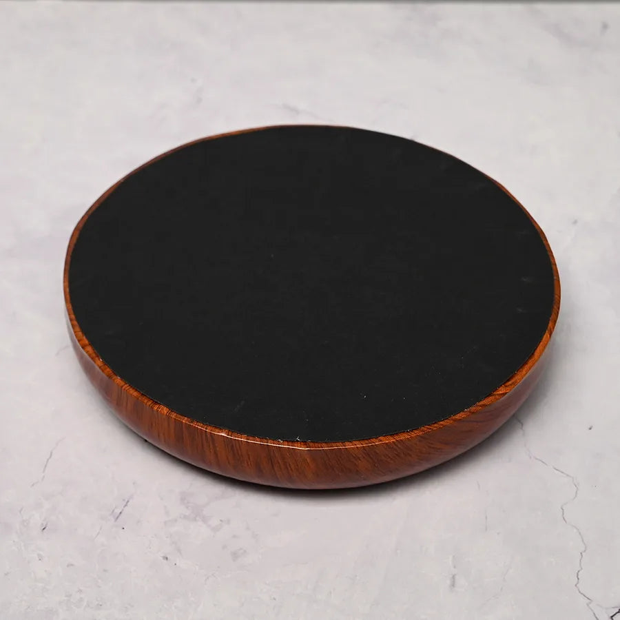 Handmade DIY Artificial Wood Flocking Ring Dish Oval Shape Jewelry Display Plate Elegant Simple Style For Fashion Accessories