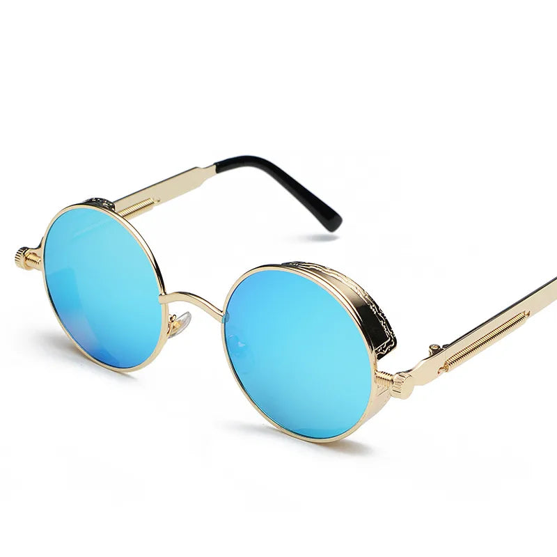 hip-hop punk streetwear round pc round frame full frame men's sunglasses