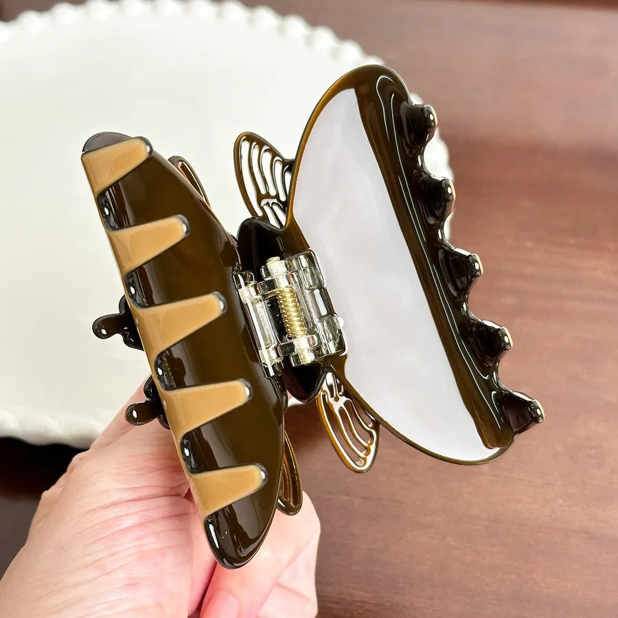 Dove Fashionable Acetate Butterfly Hair Clip Versatile Half Updo Shark Clamp Hair Accessories Women's Stylish Hair Decorations