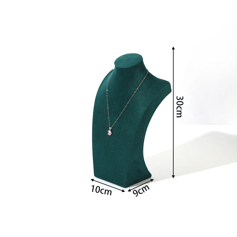 Velvet Necklace Display Stand Counter Top Jewelry Model Holder H-Shape Composite Paperboard And Velvet High-End Feel Stitching