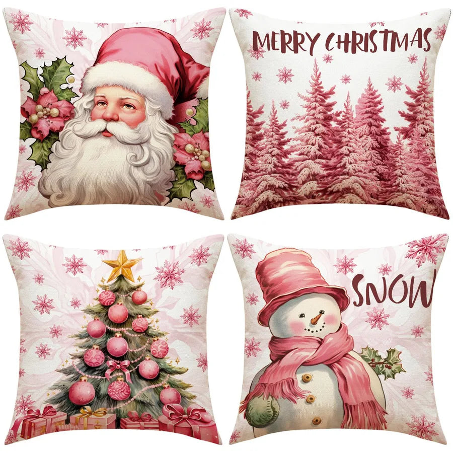 Christmas Vacation Letter Linen Pillow Cases Couch & Sofa Decor