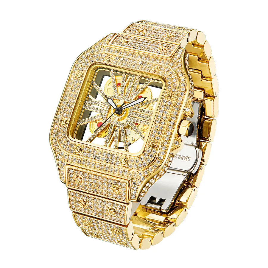 Party Geometric Butterfly Double Snap Quartz Men's Watches