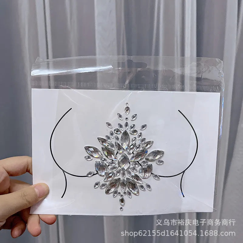 Halloween face stickers chest stickers body tattoo stickers resin acrylic Diamond stickers   tattoo stickers wholesale