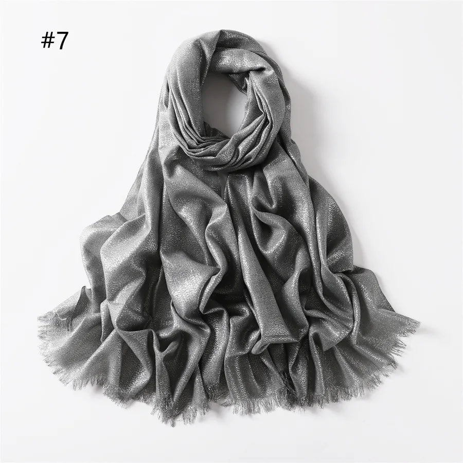 women's fashion solid color rayon cotton linen scarves