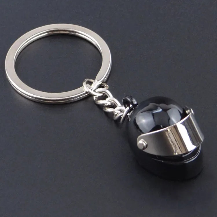 Personalized motorcycle helmet small gift key chain creative car advertising car key chain pendant