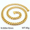 Stainless Steel 18K Gold Plated Hip-Hop Plating Solid Color Necklace