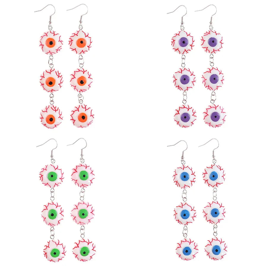 Long Pendant Halloween New Style Women's Fashion Simple Eye Drop Earrings Trendy Personality Dangle Earrings Animal Zodiac Design