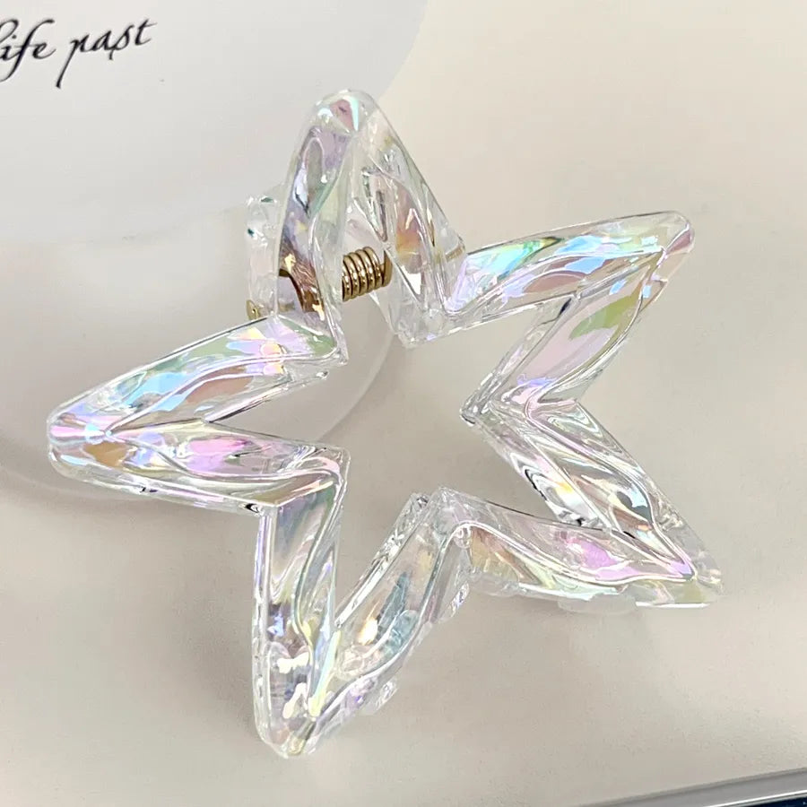Elegant Korean Style Women's Star Plastic Hair Claws