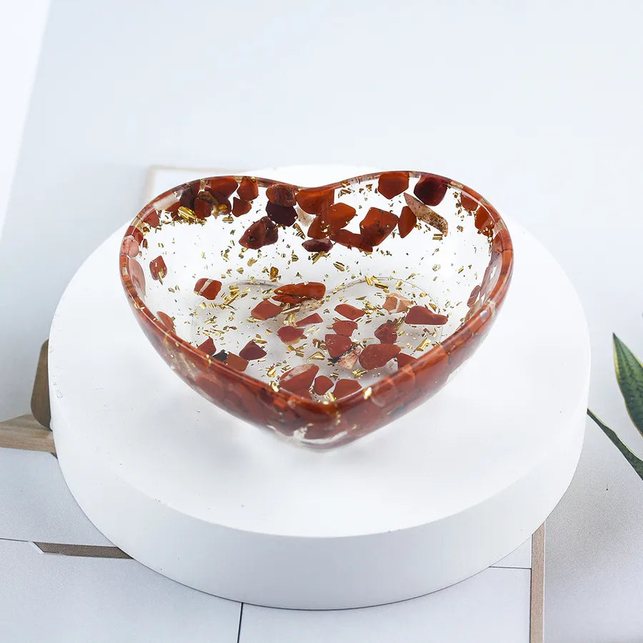 Simple Style Heart Shape Crystal gravel Amethyst