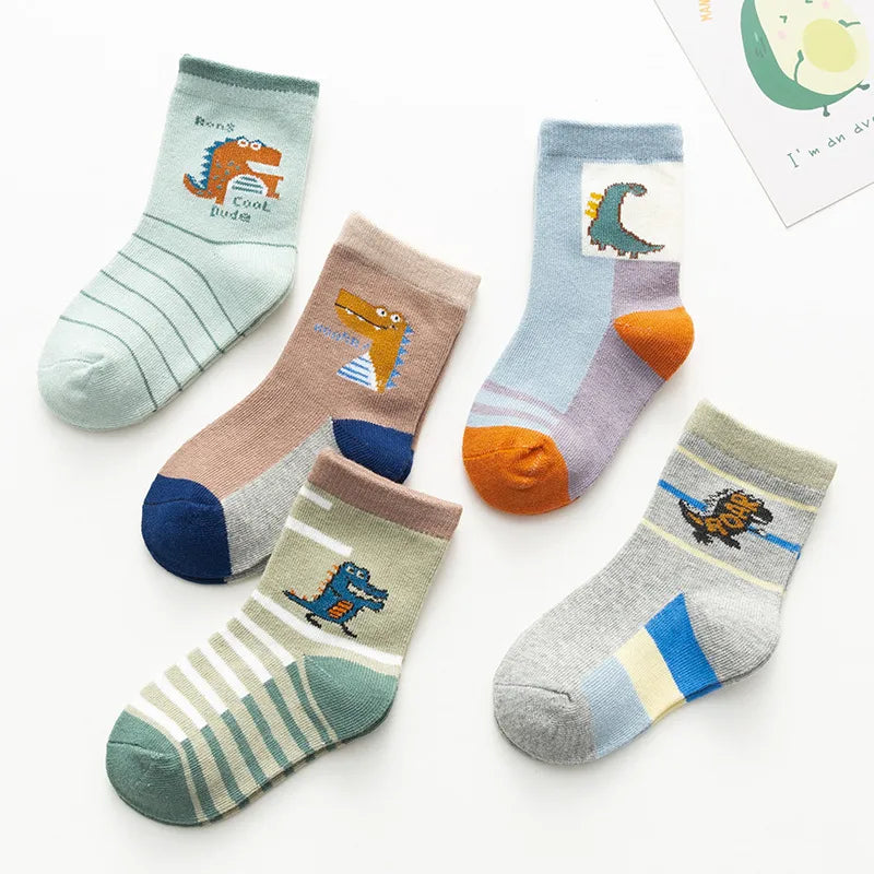 New Children's Socks Spring and Autumn Cotton Cartoon Children's Socks Boys and Girls Baby Socks Autumn and Winter Cute Children's Socks Wholesale