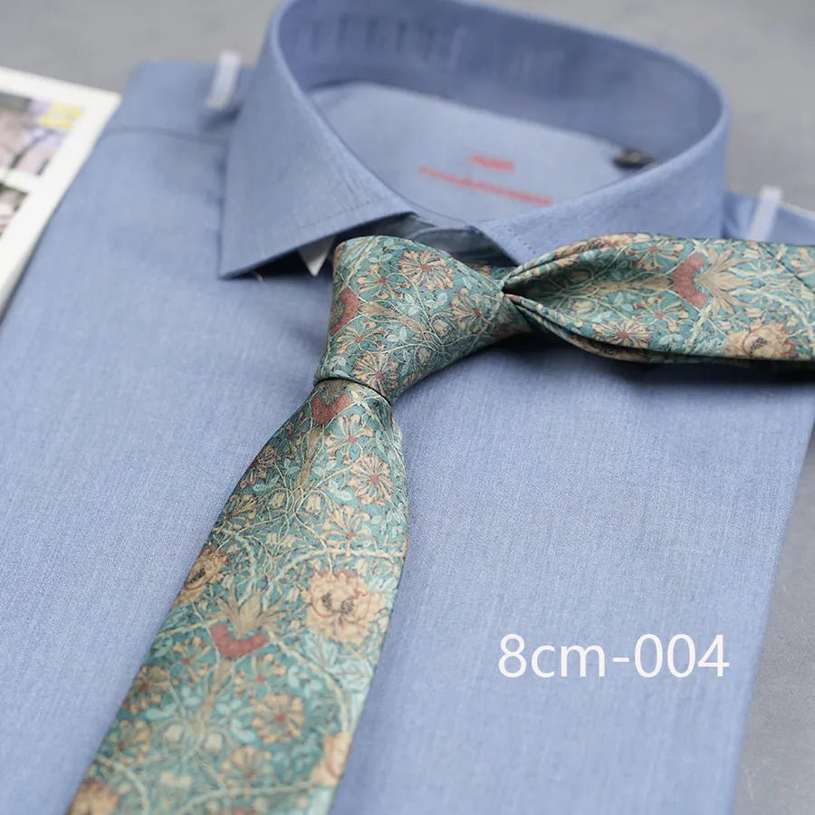 Casual Ditsy Floral Plant Polyester Yarn Men's Tie