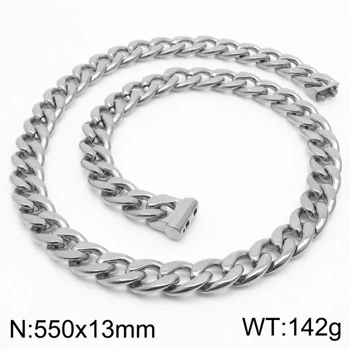 Stainless Steel 18K Gold Plated Hip-Hop Plating Solid Color Necklace
