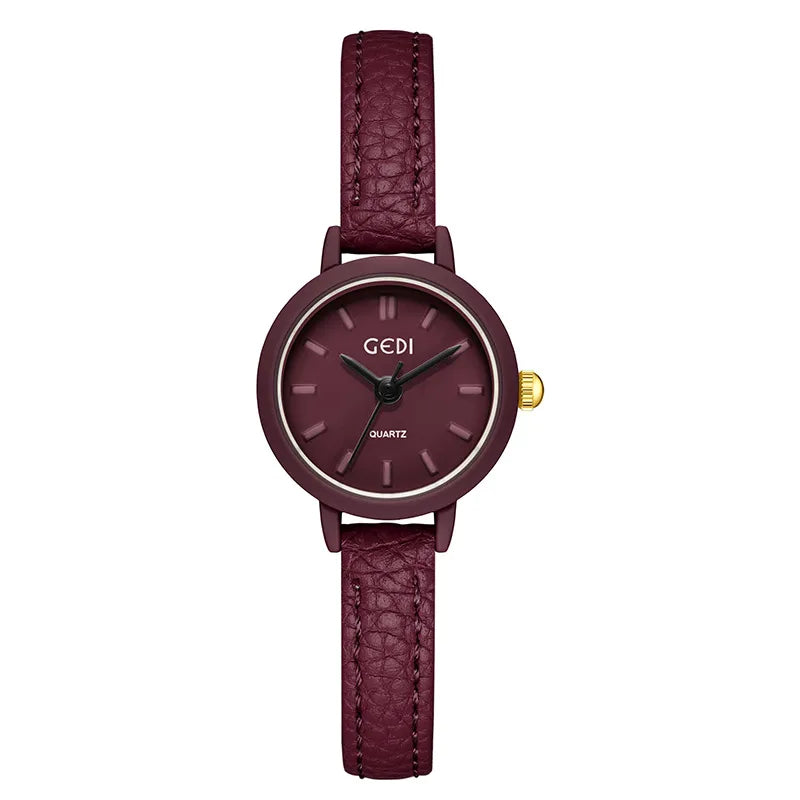 Simple Style Solid Color Buckle Quartz Watch Women's Watches