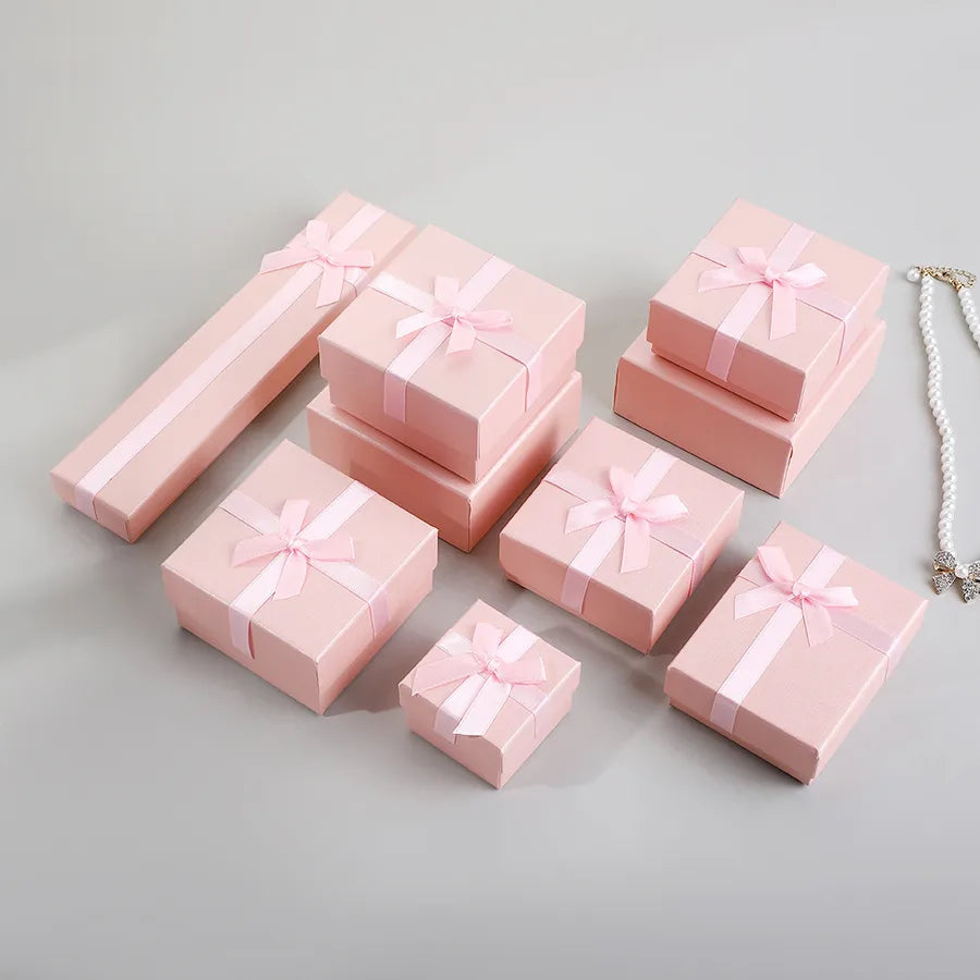 1 Piece Paper Simple Style Daily Solid Color Jewelry Boxes