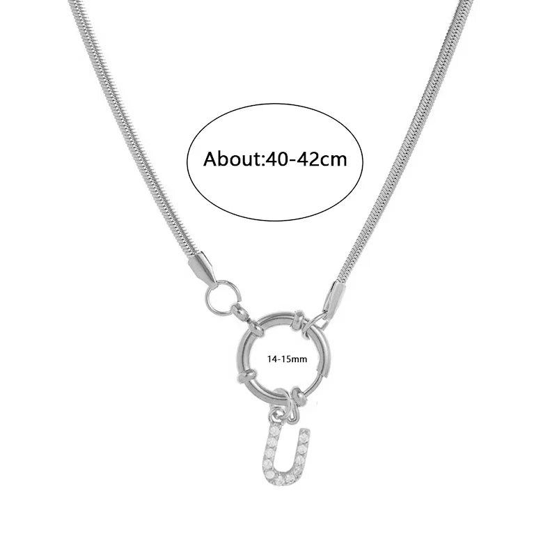 Wholesale Jewelry Vacation Classic Style Pentagram Heart Shape 302 Stainless Steel 18K Gold Plated snake chain Pendant Necklace