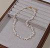 Natural Freshwater Pearl Necklace Three-Seven Holes Design Versatile Women's Jewelry Original Design Elegant Neck Chain