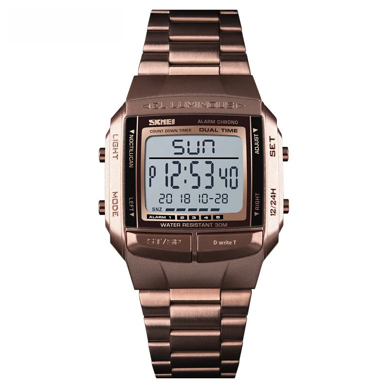 Time beauty multifunctional men's watch luminous waterproof sports electronic watch led watch electronic watch wholesale men