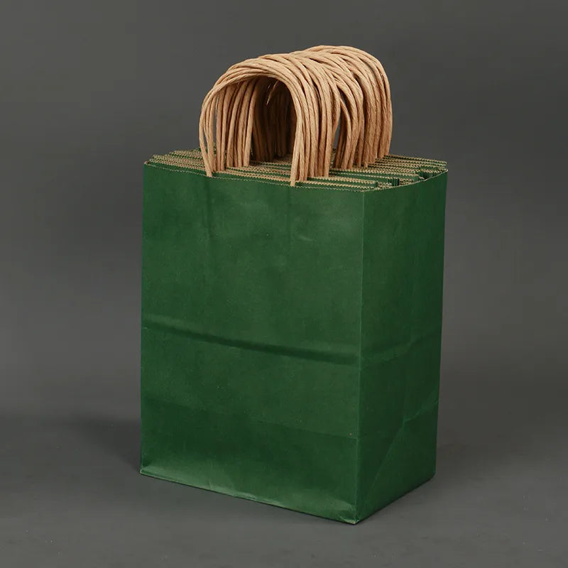 Kraft paper tote bag spot wholesale takeaway milk tea packing bag clothing gift packaging bag paper bag can be printed logo