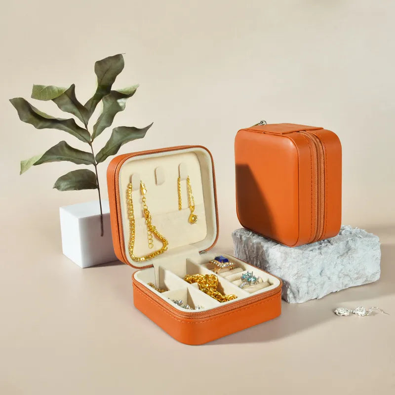 1 Piece Pu Leather Elegant Simple Style Daily Date Solid Color Jewelry Boxes