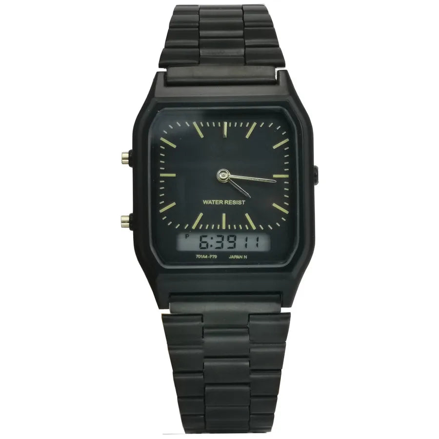 Non-woven AQ230W electronic watch classic retro steel belt small gold watch wholesale watch waterproof men's alloy