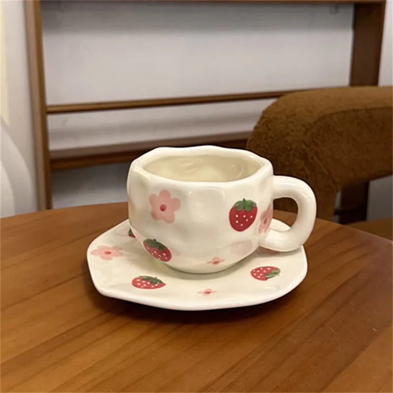 Cute Heart Shape Flower Bow Knot ceramics Water Bottles 1 Piece