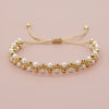 Bohemian Multicolor Imitation Pearl Copper Beaded Chain Beaded Bracelets Wholesale