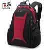 men's solid color oxford cloth zipper functional backpack laptop backpack