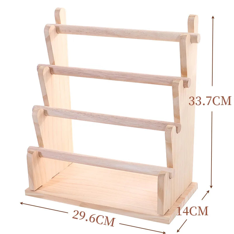 Solid Wood Bracelet Display Stand for Stall Buddha Beads Bracelet Stand Watch Jewelry Display Rack Hair Tie Storage