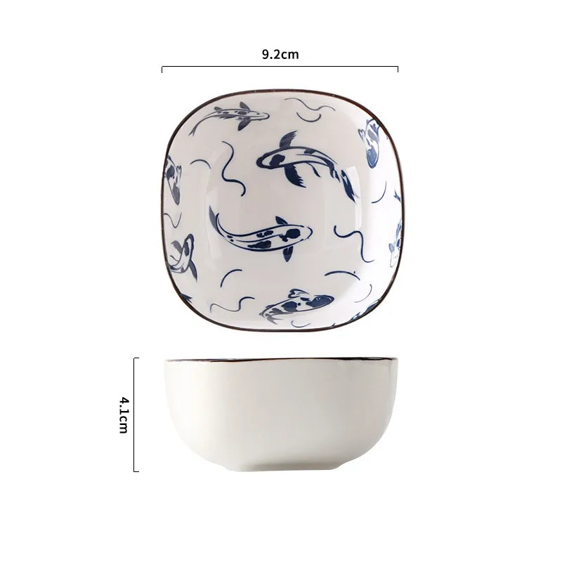 Retro Ethnic Style Flower ceramics Tableware 1 Piece 1 Set